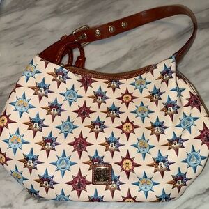 Dooney & Bourke Disney Mickey Compass Pattern Shoulder Bag Satchel